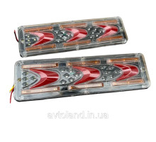 ФОНАРИ ЗАДНИЕ СВЕТОДИОДНЫЕ REAR LAMP WAGON MINI ВОЛНА 12-24V 30Х9 CМ (КОМПЛЕКТ 2ШТ.)