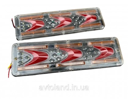 ФОНАРИ ЗАДНИЕ СВЕТОДИОДНЫЕ REAR LAMP WAGON MINI ВОЛНА 12-24V 30Х9 CМ (КОМПЛЕКТ 2ШТ.)