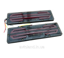 ФОНАРИ ЗАДНИЕ СВЕТОДИОДНЫЕ REAR LAMP WAGON MINI УЛЫБКА 12-24V 30Х9 CМ (КОМПЛЕКТ 2ШТ.)