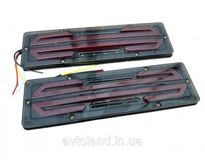 ФОНАРИ ЗАДНИЕ СВЕТОДИОДНЫЕ REAR LAMP WAGON MINI УЛЫБКА 12-24V 30Х9 CМ (КОМПЛЕКТ 2ШТ.)