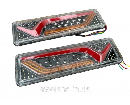 ФОНАРИ ЗАДНИЕ СВЕТОДИОДНЫЕ REAR LAMP WAGON MINI КРЮК 12-24V 30Х9 CМ (КОМПЛЕКТ 2ШТ.)