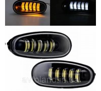 Светодиодные противотуманные фары на Daewoo Lanos LED кт(2шт) 2 режима Белый/Желтый