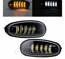 Светодиодные противотуманные фары на Daewoo Lanos LED кт(2шт) 2 режима Белый/Желтый